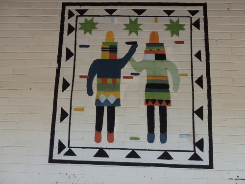GDMBR: Heritage art painted on the Tierra Wools Store.